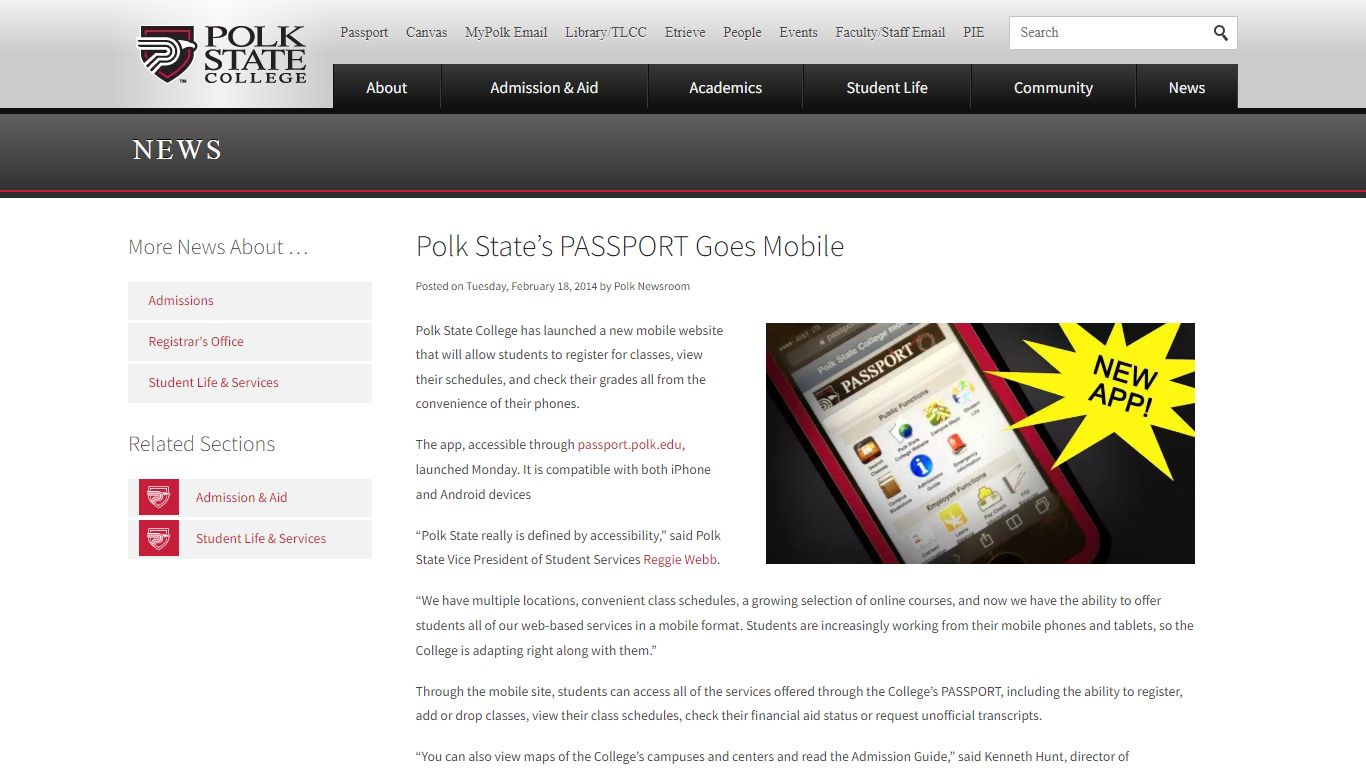 Polk State’s PASSPORT Goes Mobile | Polk State College